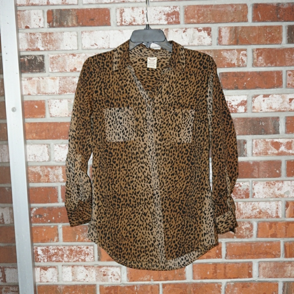 Forever 21 Leopard Blouse